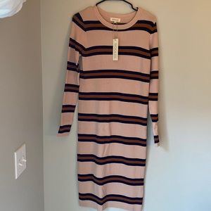 Ribbed sweater dress